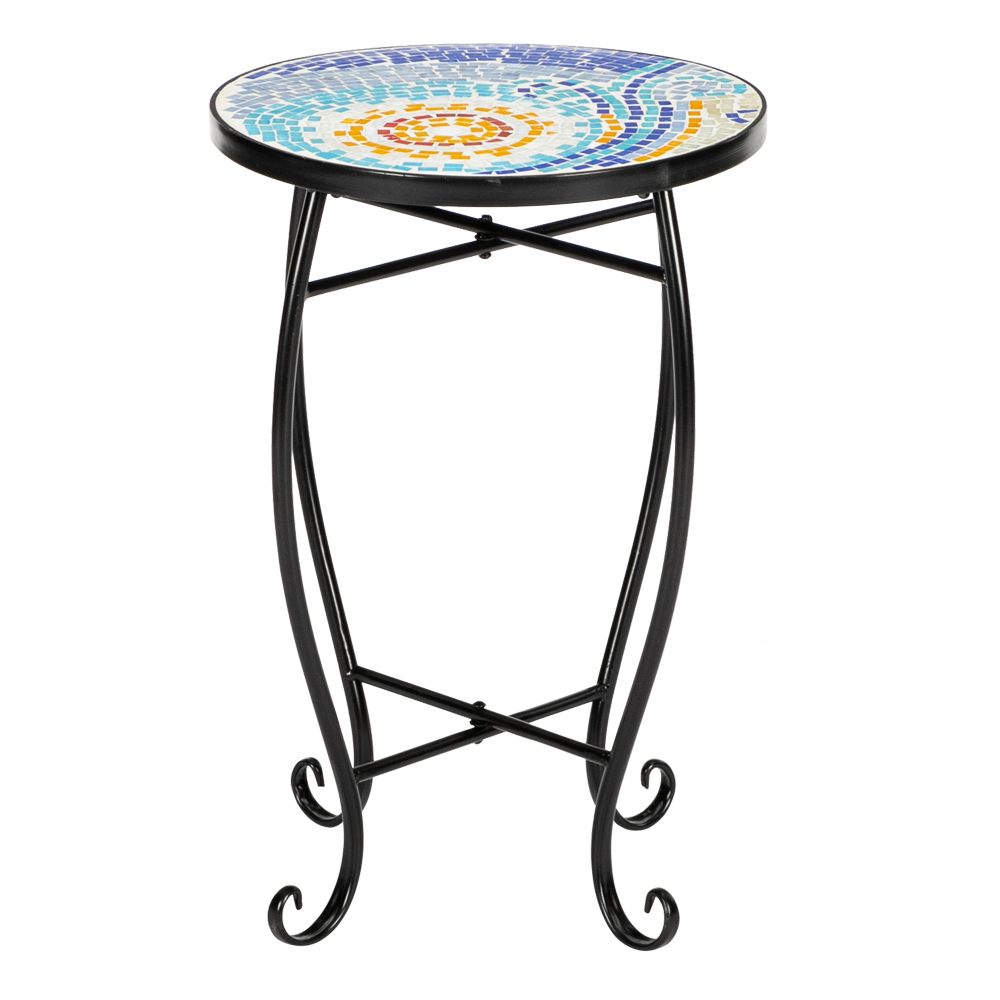 Blue Hawaiian Sun Mosaic Round Terrace Bistro Table